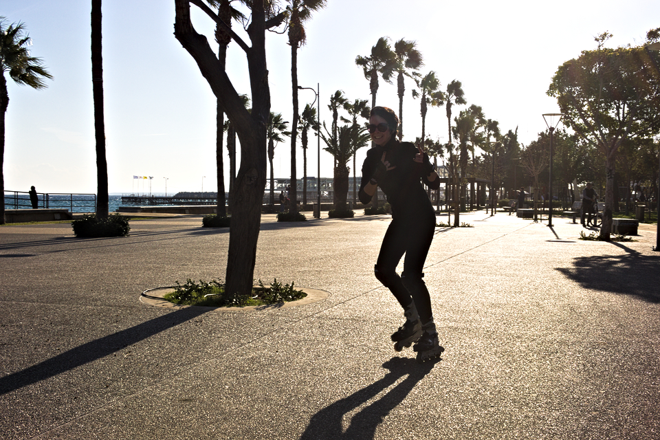 Limassol, winter, unknown skater